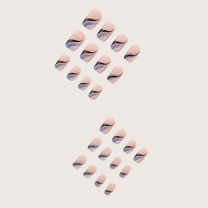 PastelWaves™ Press On Nails (24 PCS)